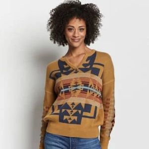Pendleton Women's Bronze Chief Joseph Sweater US L